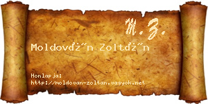 Moldován Zoltán névjegykártya